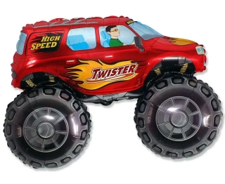 Foliový balónek Auto TWISTER, červený, 68x96cm