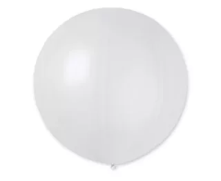 GM220 balónek, koule bílá metalíza, 65cm