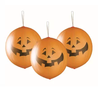 DÝŇOVÉ balónky na Halloween, koule s gumičkou, 3 ks.