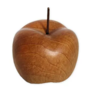 Jablko keramika 14cm dekor dřevo