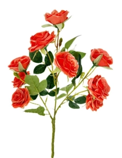 Růže kytice textil x9/65cm sv.oranž