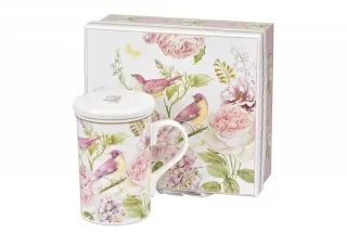 Porcelánový hrnek byliňák Birds 300 ml v dárkové krabičce