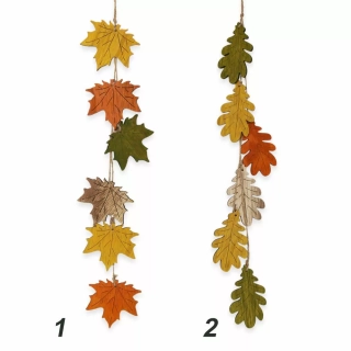Listy závěs dřevo 60cm mix