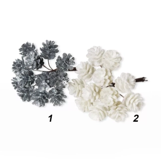 Šišky zápich pvc 12ks/2cm mix