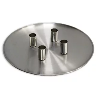Adventní svícen kov pr.30cm stříbrná