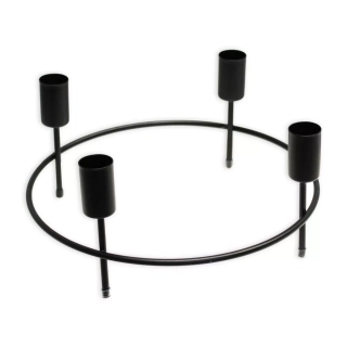 Adventní svícen kov pr.25cm černá