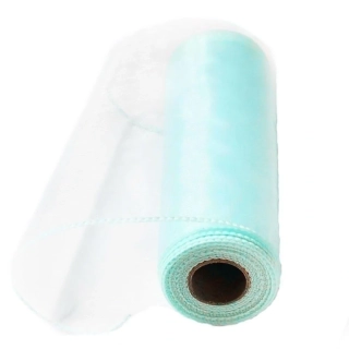 Organza obšitá š15cm/9m sv.modrá