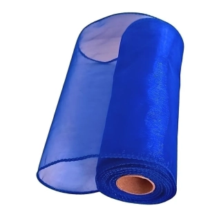 Organza obšitá š15cm/9m královská modrá