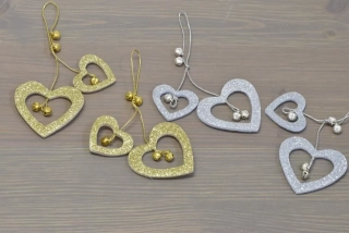 Dekorace srdce na zavěšení