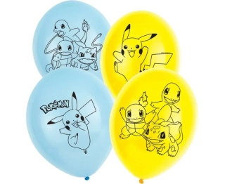 Pokémon latexové balónky 27,5 cm, 6 ks.