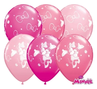 Balónky MINNIE, pastel mix, 28 cm