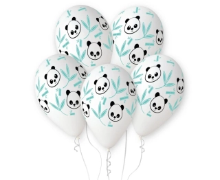 Panda a bambusové balónky, 33 cm, 5 ks.