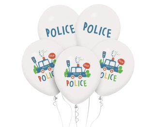 Balóny Police - Police, 5 ks