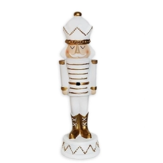 Louskáček pvc 23cm bílá/zlatá