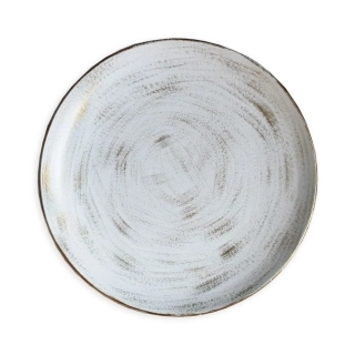 Tác dřevo 30cm bílozlatá patina