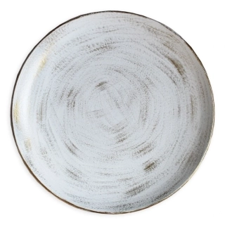 Tác dřevo 40cm bílozlatá patina