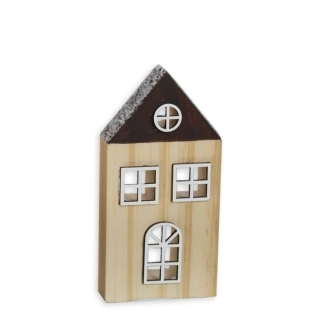 Domek dřevo 12cm hnědá