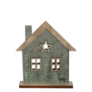 Domek filc 21cm zelená
