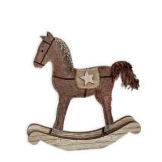 Houpací kůň filc 22cm sv.hnědá