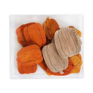 Dýně přízdoba dřevo 18ks/4,5cm mix