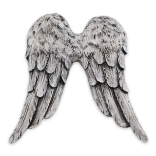 Křídla polyresin 13x14cm šedá