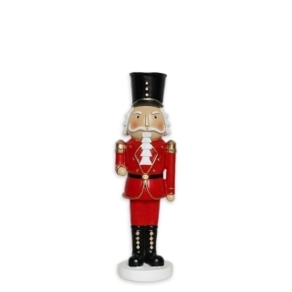 Louskáček polyresin 20cm červená