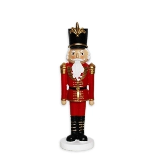 Louskáček polyresin 25cm červená