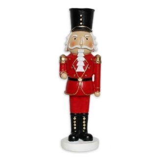 Louskáček polyresin 31cm červená