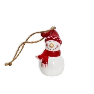 Sněhulák závěs porcelán 6cm