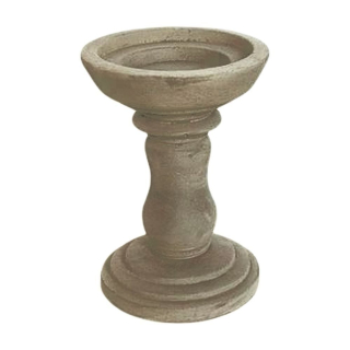 Svícen cement 15,5cm šedá