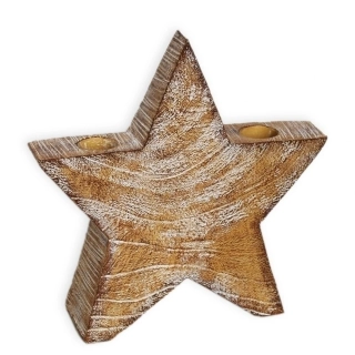 Hvězda svícen polyresin 20,3cm