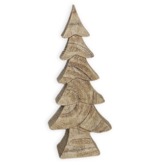 Stromek polyresin 35cm dekor dřevo
