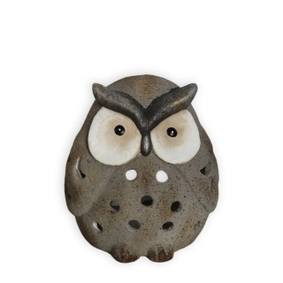 Sova svícen keramika 13,3cm