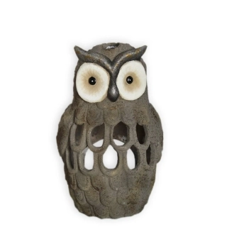 Sova svícen keramika 16cm