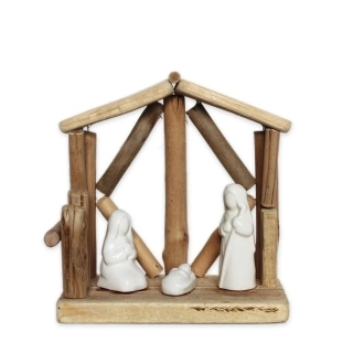 Betlém dřevo/keramika V16cm