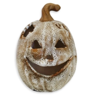 Dýně keramika LED V19,5cm hnědá patina