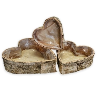 Srdce bříza/pvc 3ks   pr.31cm