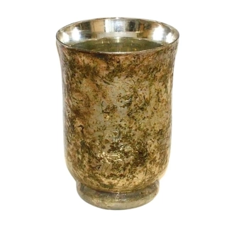 Obal sklo pr.16V24cm bílá/měď