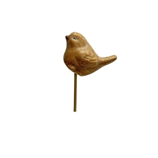 Ptáček zápich keramika V4,7/23cm hnědá