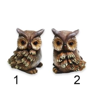 Sova polyresin V7cm hnědá
