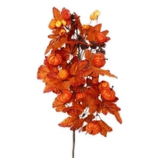 Větev podzim 45cm oranž