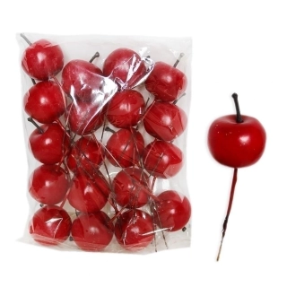 Jablka zápich pvc 20ks/3,5cm červená