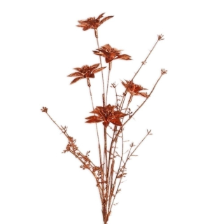 Poinsettia větev 88cm bronz