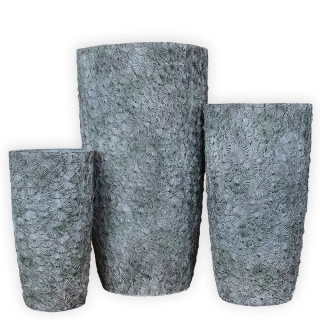 Obaly cement sada 3ks/V68cm šedá/zelená