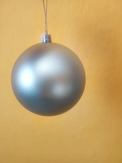 Baňky pvc 3ks/10cm stříbrné matné