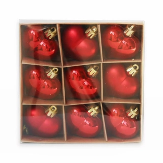 Srdce pvc 9ks/4,5cm červená