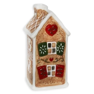 Domeček perníček svícen keramika V21,7cm