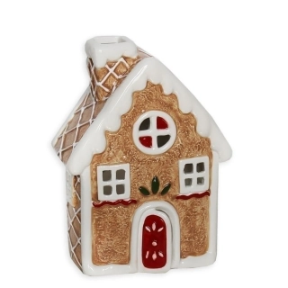 Domeček perníček svícen keramika V18,3cm