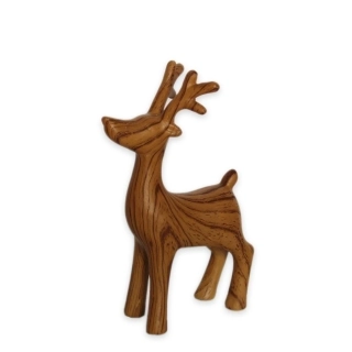 Jelen keramika V15,7cm dekor dřevo