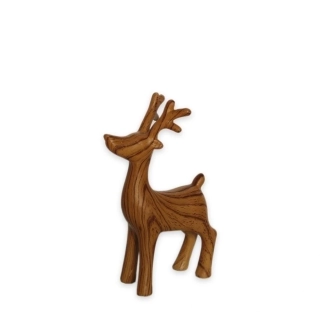 Jelen keramika V8,8cm dekor dřevo